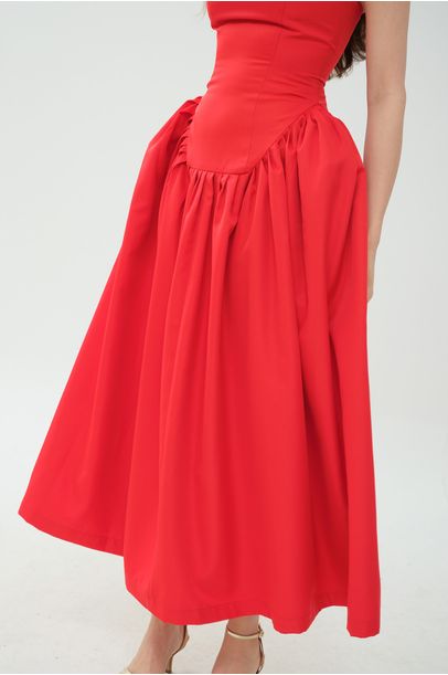 Vestido Longo Alamanda Mayara Junges - VERMELHO