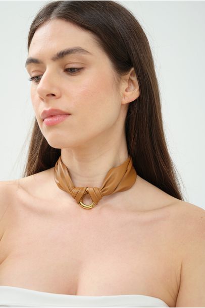 Choker Anel Marrom Gutê - Marrom