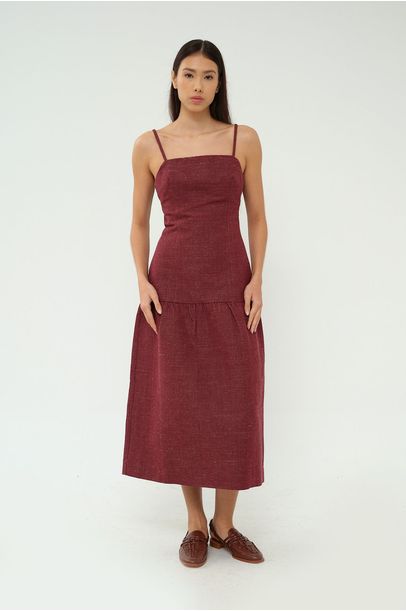 Vestido Midi Royale Clemence - VINHO