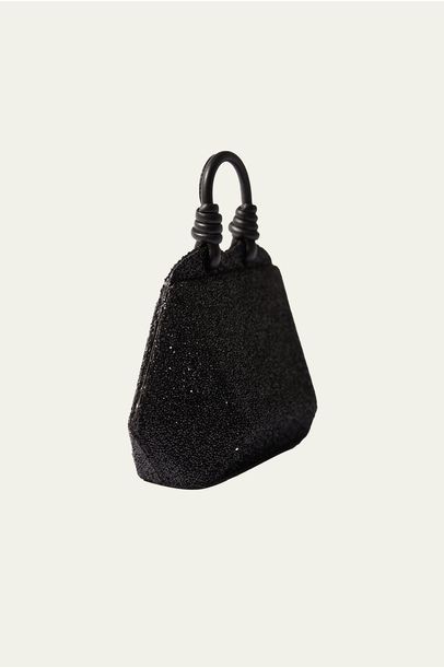 Bolsa Baby Diamante Essence Preto Shiny Soleah - PRETO