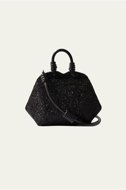 Bolsa Baby Diamante Essence Preto Shiny Soleah - PRETO