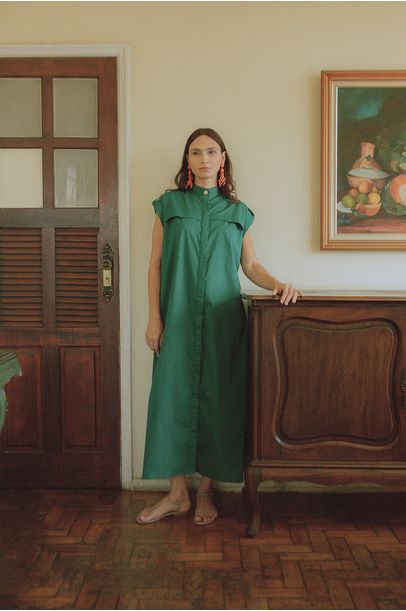 Tunica Mira Tricoline Olive You - Verde