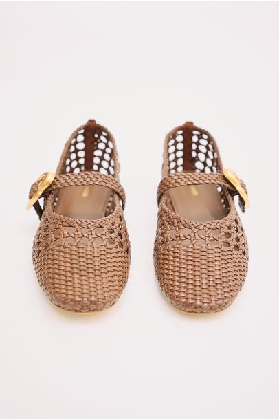 Sapatilha Verona Macrame Larroudé - MARROM