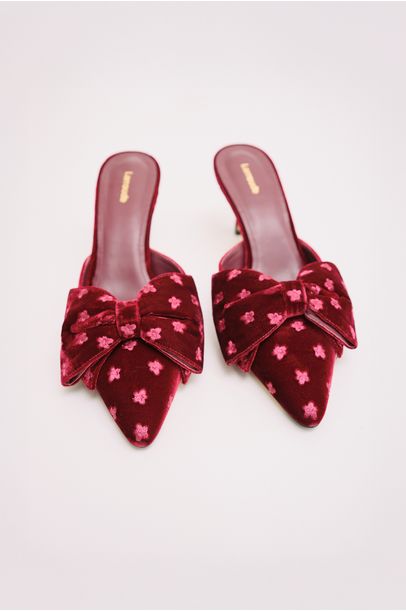 Sandália Mule Elle Pump Larroudé - VINHO