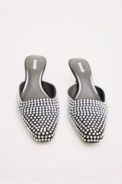 Sandália Mule Crystal Larroudé - PRETO