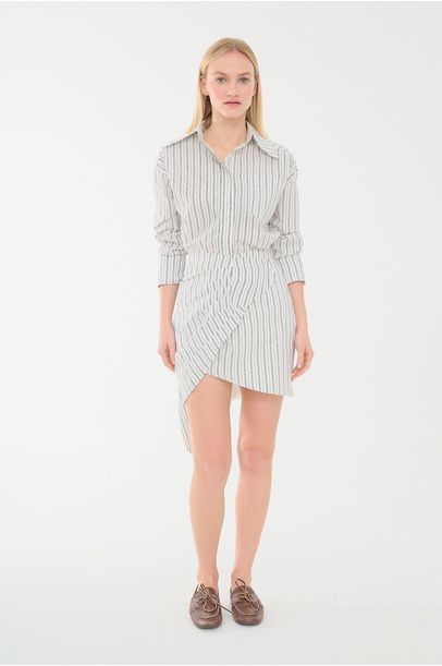 Saia Mini Nox Francesca - OFF WHITE