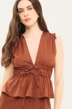 Vestido Midi Trix Clemence - MARROM 1