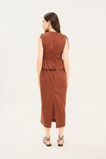 Vestido Midi Trix Clemence - MARROM 2