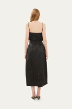 Top Cropped Satin Bdln - PRETO 4