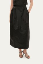 Saia Longa Satin Bdln - PRETO 2