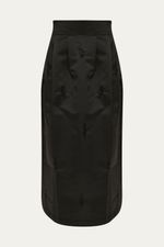 Saia Longa Satin Bdln - PRETO 0