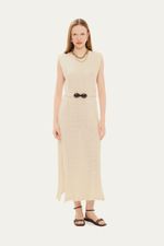 Vestido Midi Raquel Malha Natural Norah Jour Et Nuit - OFF WHITE 0