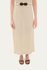 Vestido Midi Raquel Malha Natural Norah Jour Et Nuit - OFF WHITE 2