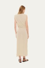 Vestido Midi Raquel Malha Natural Norah Jour Et Nuit - OFF WHITE 3