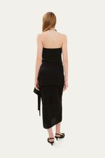 Saia Midi Tric  Tela Monocrom tica Coven - PRETO 2