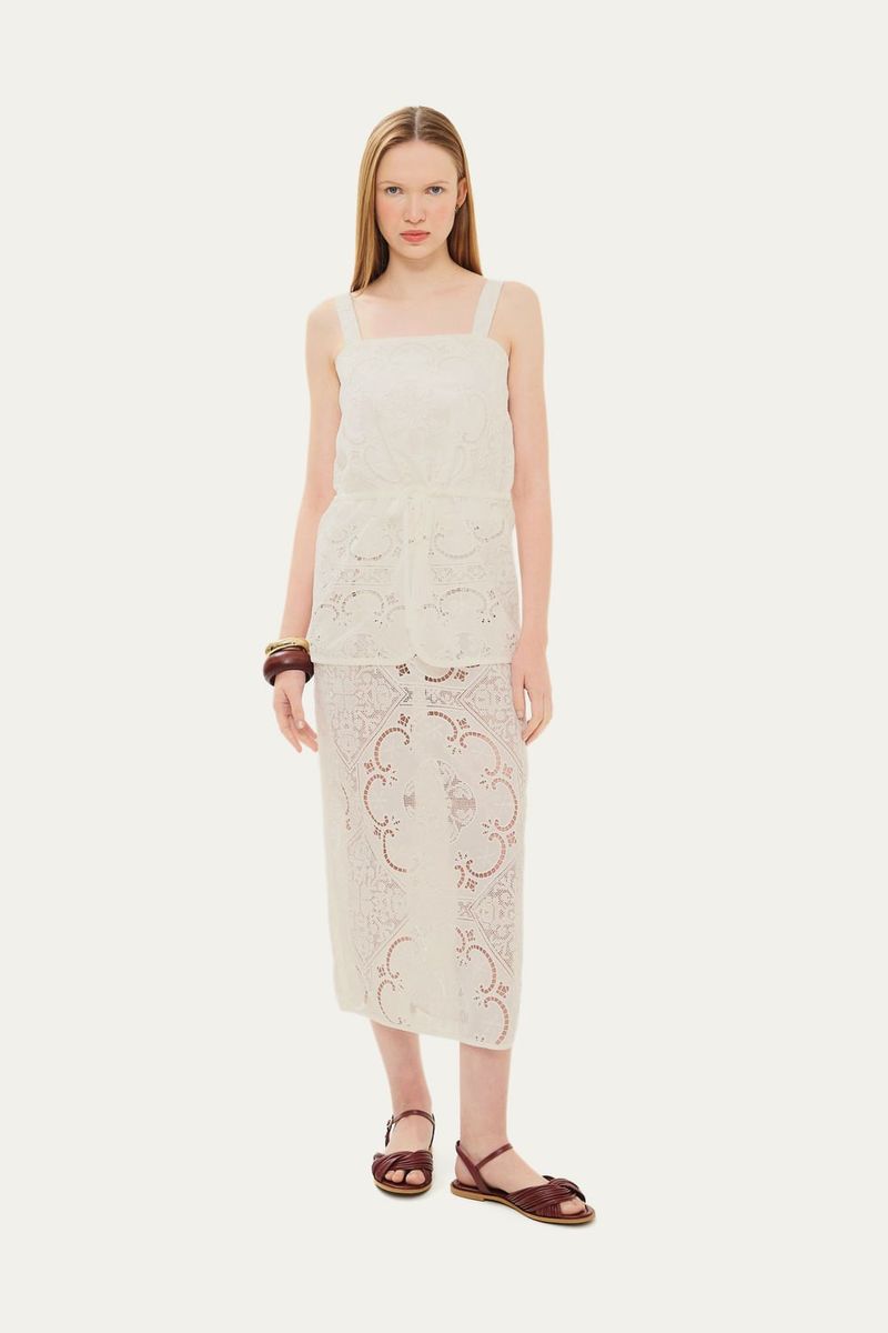 Saia Cec lia Linnen - OFF WHITE 0