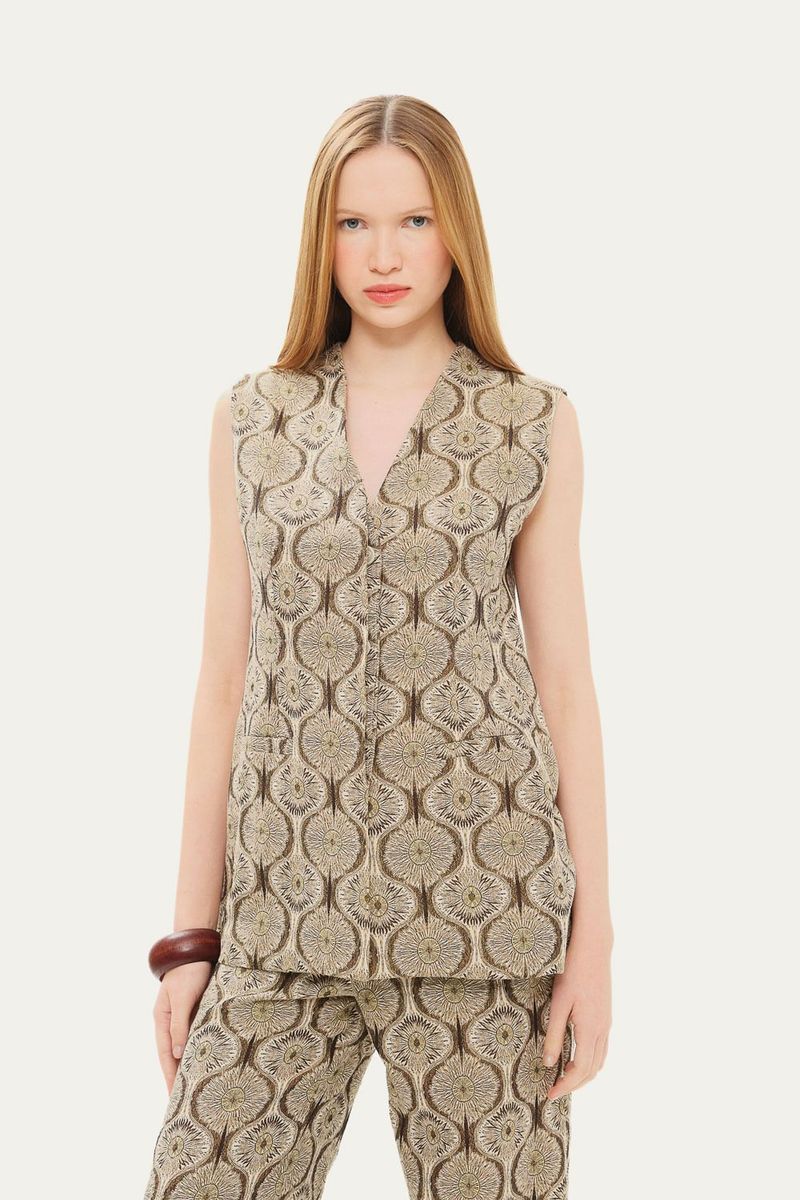 Colete Ruth Linnen - MULTICOLORIDO 0