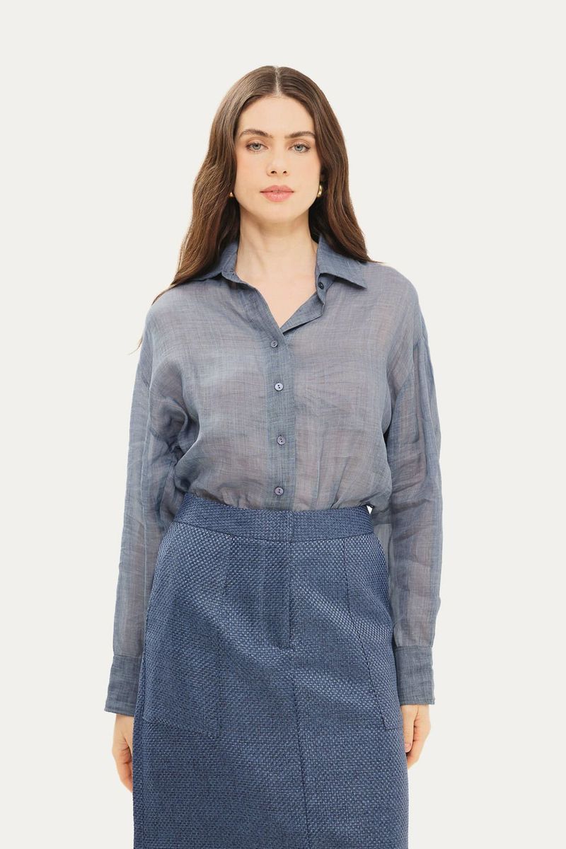 Camisa Akari Linnen - AZUL 0