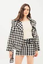 Mini Saia Jacquard Champion Iris Nk - PRETO E BRANCO 0