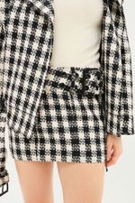 Mini Saia Jacquard Champion Iris Nk - PRETO E BRANCO 1