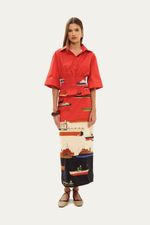 Camisa Manga Curta Bruma Barca Lo De Lui - VERMELHO 1