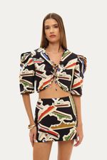 Saia Mini Sailor Lo De Lui - PRETO E BRANCO 0