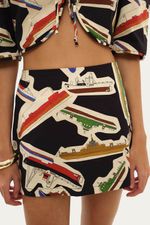 Saia Mini Sailor Lo De Lui - PRETO E BRANCO 2