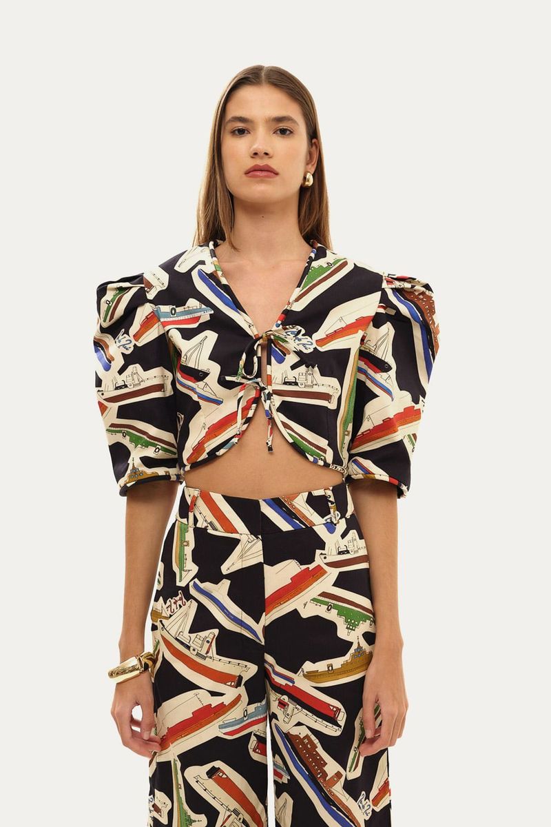 Casaco Sailor Lo De Lui - PRETO E BRANCO 0