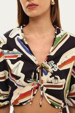 Casaco Sailor Lo De Lui - PRETO E BRANCO 2