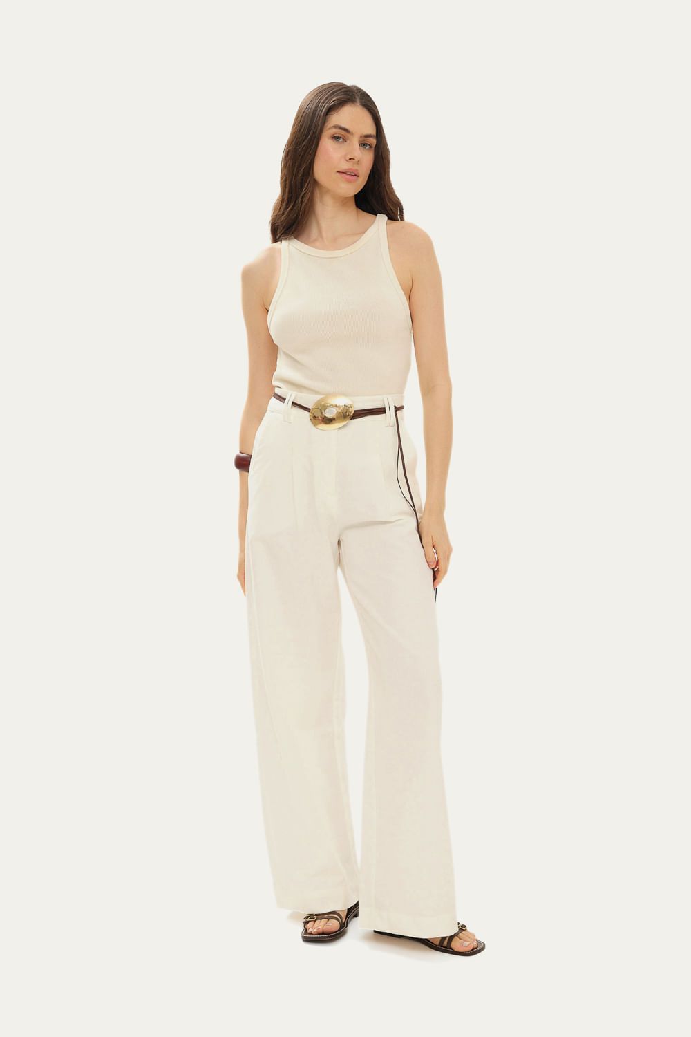 Cal a Pantalona Roxane Clemence - OFF WHITE 0