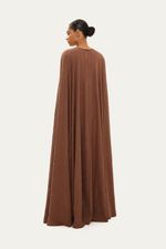 Vestido Longo Capa Andre Lima - MARROM 3