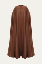 Vestido Longo Capa Andre Lima - MARROM 4