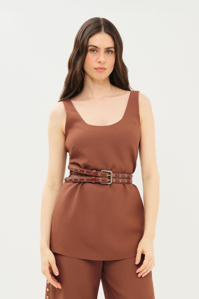 Regata Crepe Gisela NK - MARROM 0