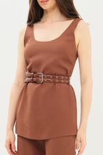 Regata Crepe Gisela NK - MARROM 2