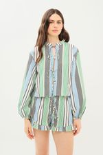 Blusa Manga Longa Vintage NK - MULTICOLORIDO 0