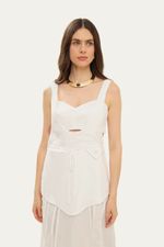 Vestido Midi Carmen Cach  - BRANCO 1