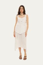 Vestido Midi Carmen Cach  - BRANCO 0
