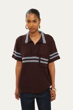 Camisa Manga Curta Brastanio Tricot Misci - MARROM 0