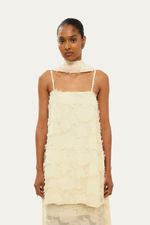 Blusa Manga Curta Echarpe Fiore Marina Bit  - OFF WHITE 0