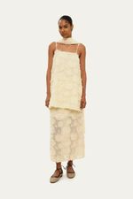 Blusa Manga Curta Echarpe Fiore Marina Bit  - OFF WHITE 1