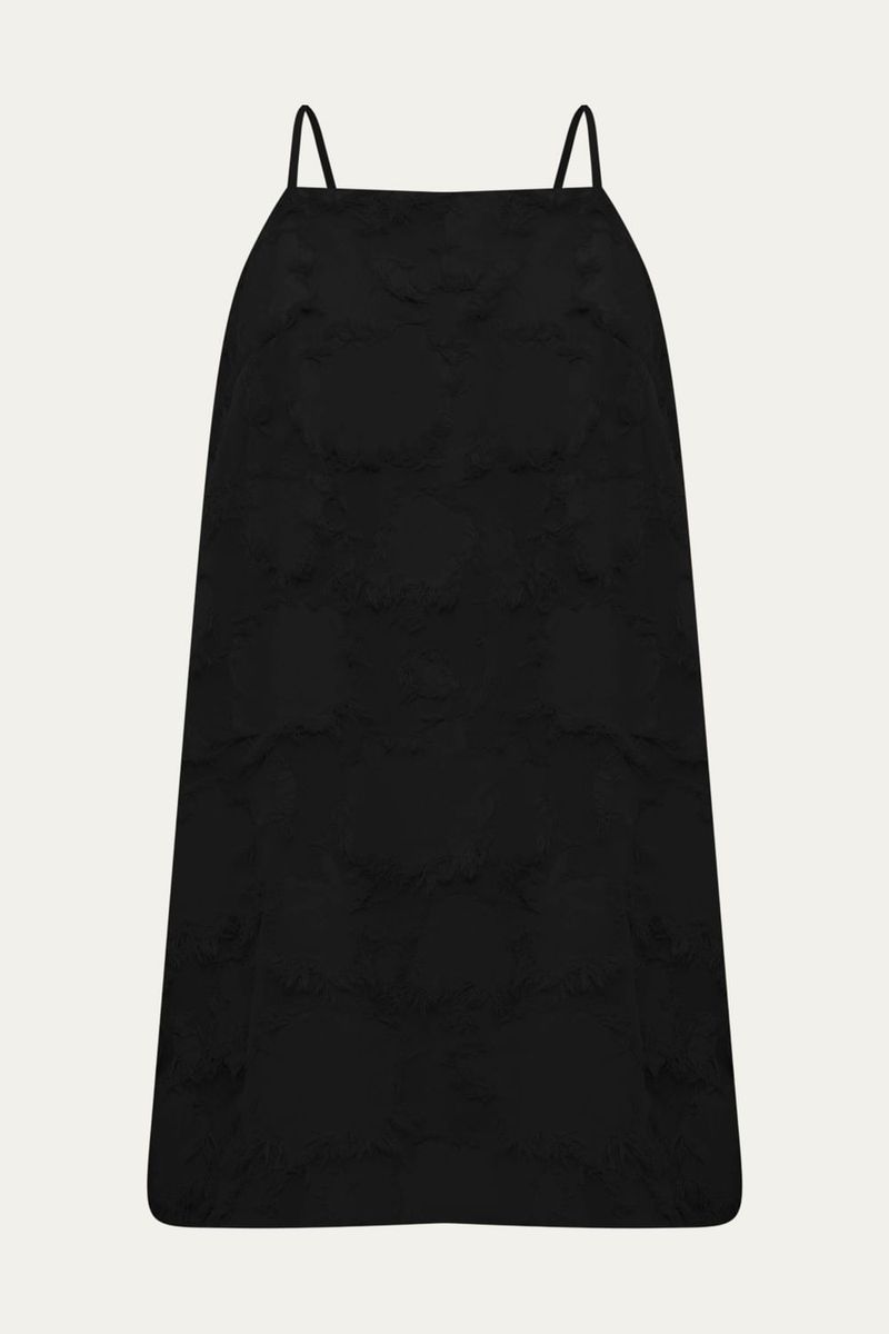 Blusa Manga Curta Echarpe Fiore Marina Bit  - PRETO 4