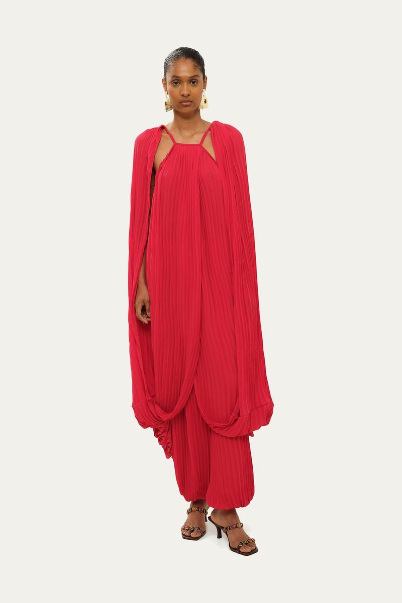 Cal a Jogger Pleats Marina Bit  - VERMELHO 0