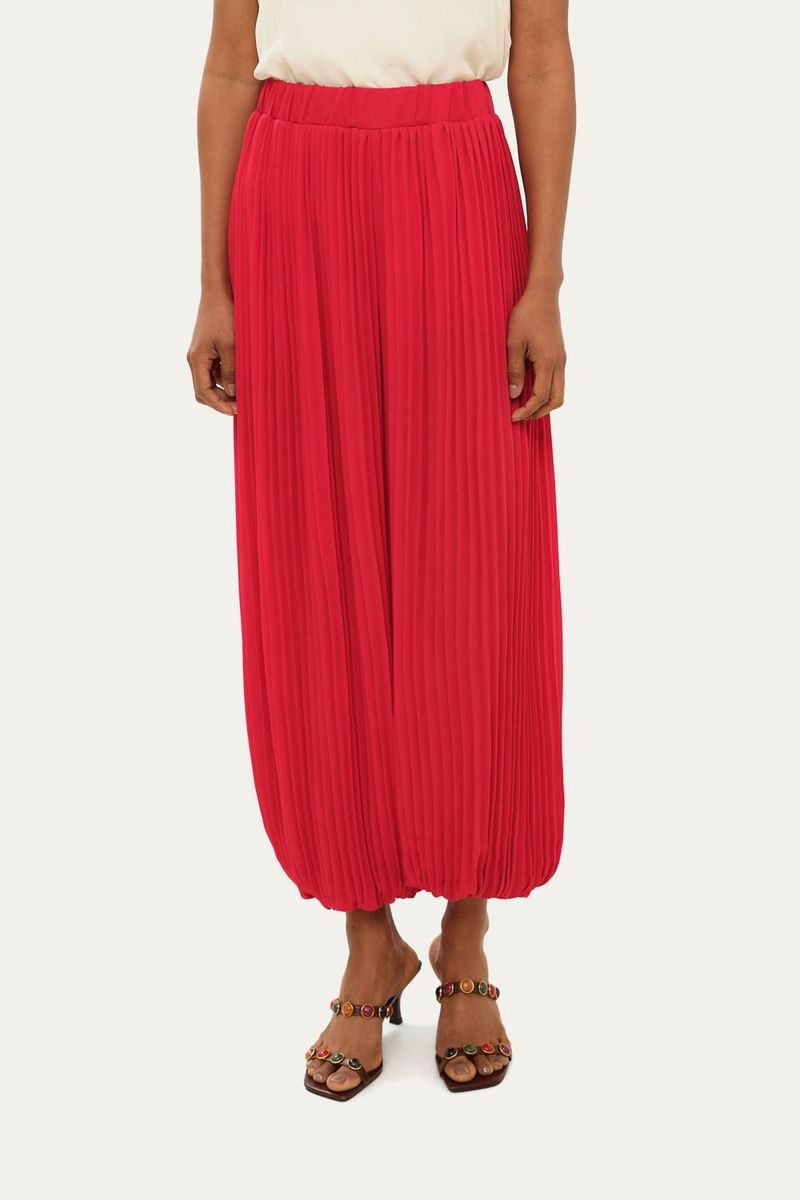 Cal a Jogger Pleats Marina Bit  - VERMELHO 1