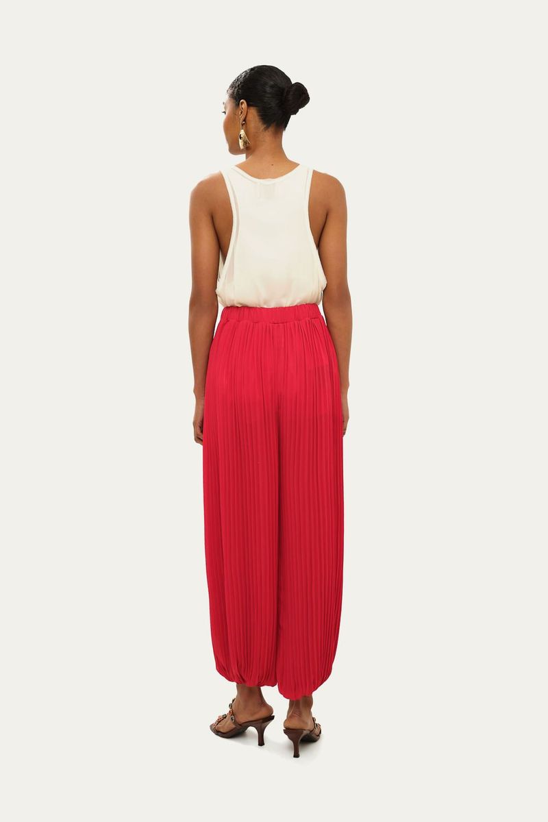 Cal a Jogger Pleats Marina Bit  - VERMELHO 3