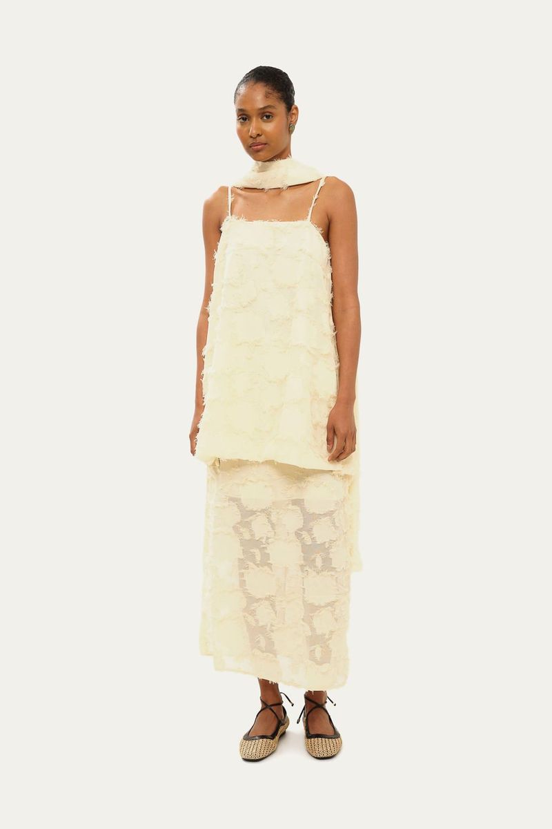 Saia Midi Fiore Marina Bit  - OFF WHITE 0