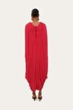 Vestido Midi Pleats Marina Bit  - VERMELHO 2