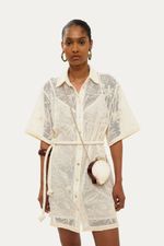 Vestido Mini Les Glan Clemence - OFF WHITE 0