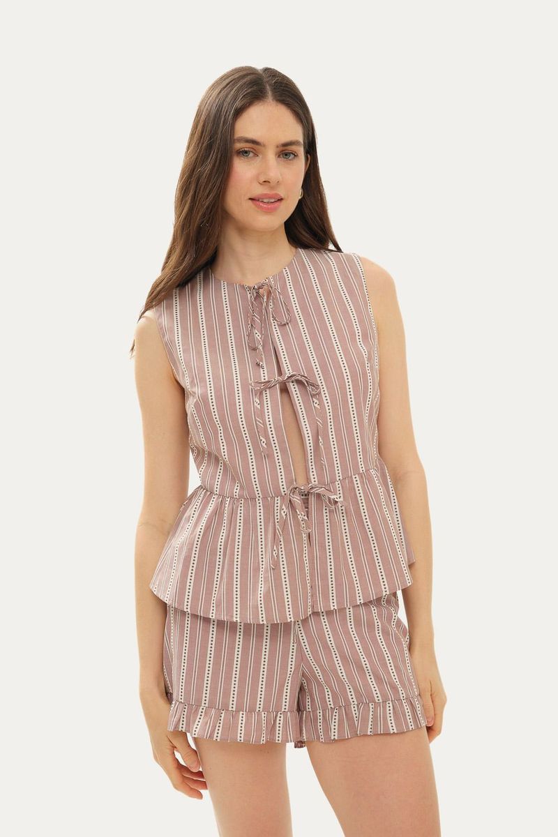 Blusa Mc Dante Clemence - MARROM 0