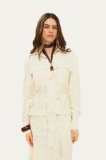 Vestido Chemise Foglie Framed - OFF WHITE 2