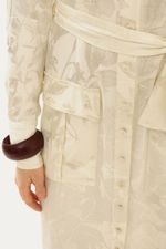 Vestido Chemise Foglie Framed - OFF WHITE 3